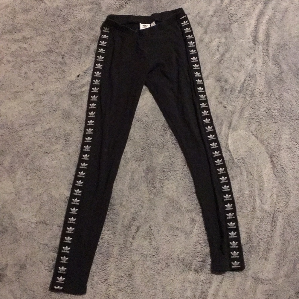 Adidas logo stripe legging